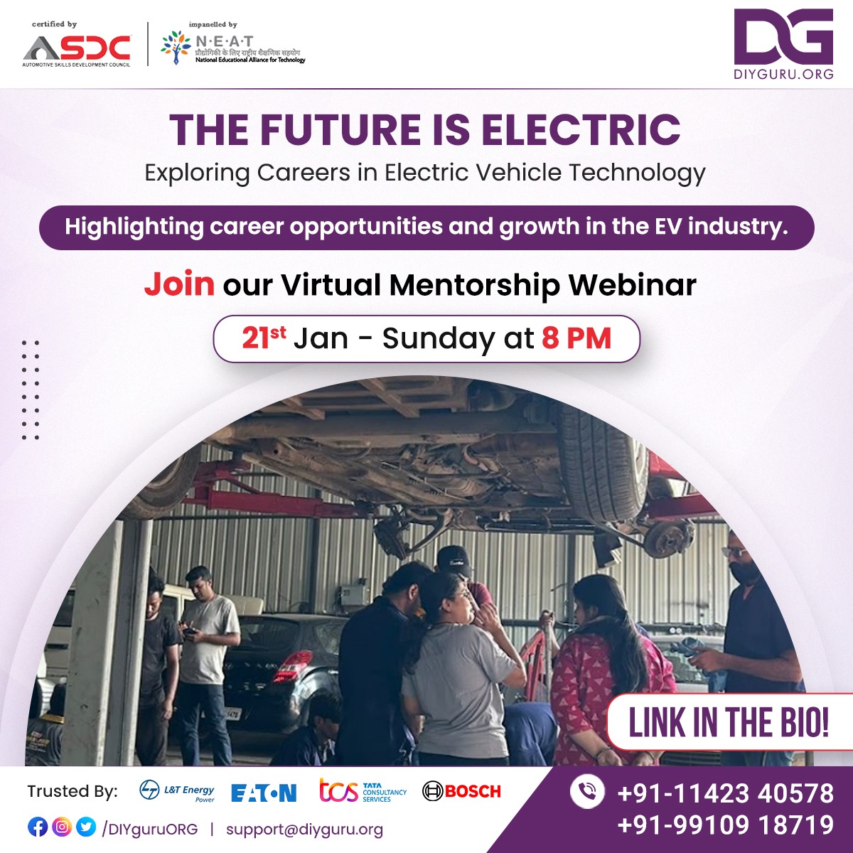 Free Webinar - "The Future is Electric: Exploring Careers in Electric Vehicle Technology"