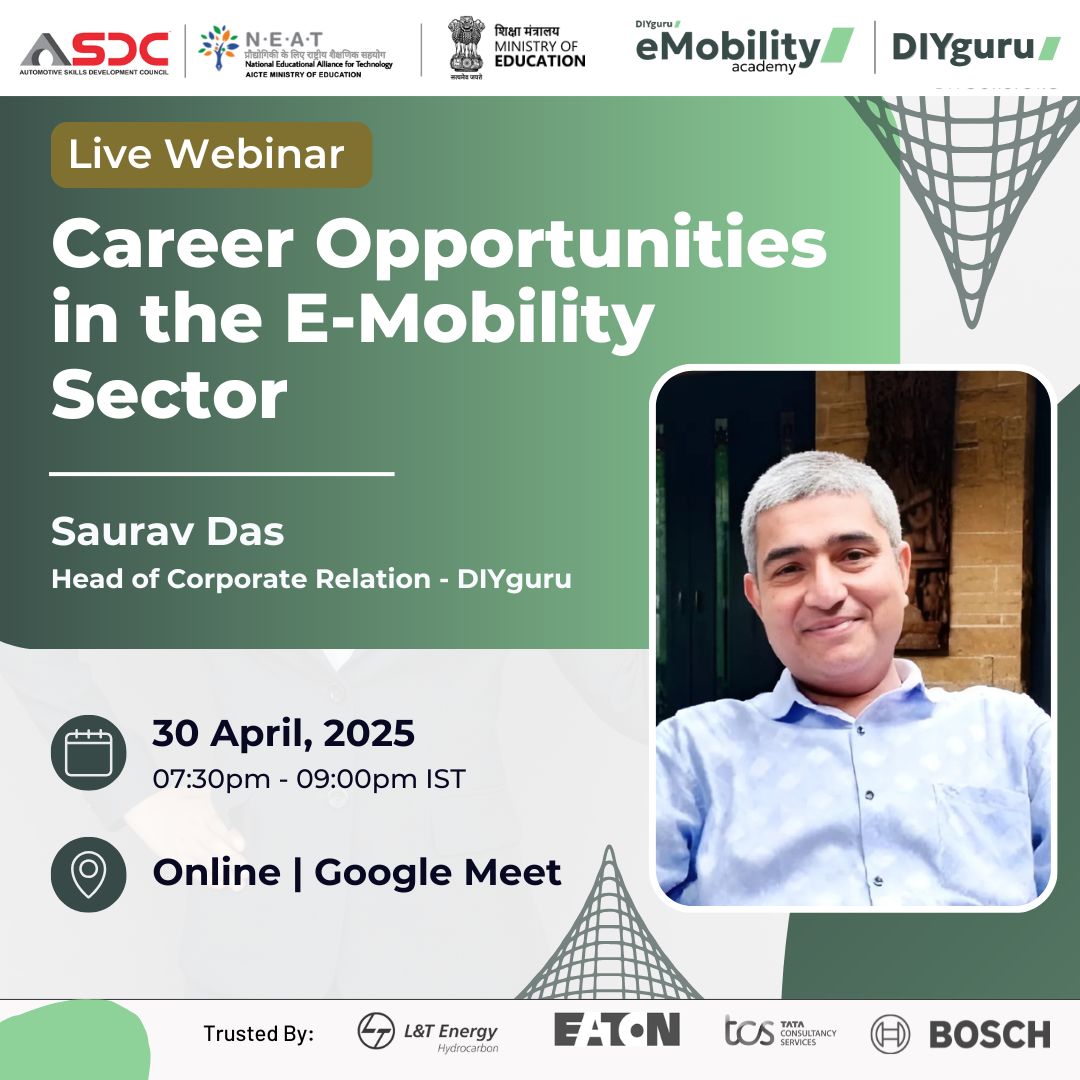 Career Opportunities in the E-Mobility Sector - Diyguru Webinar